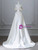 Lace-up corset back of off-the-shoulder pearl satin wedding dress for adjustable fit