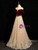 Gold Seuquins Burgundy Velvet Beading Prom Dress