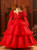 Red Tulle Sequins Long Sleeve Flower Girl Dress Red Tulle Sequins Long Sleeve Flower Girl Dress