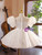 White Sequins Puff Sleeve Flower Girl Dress