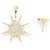 Cheap 1PC Rhinestoned Double Star Earring