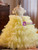 Yellow Organza Halter Tiers Flower Girl Dress Yellow Organza Halter Tiers Flower Girl Dress
