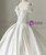 Simple White Satin Off the Shoulder Wedding Dress With Train