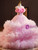 Pink Ball Gown Tulle Strapless Tiers Princess Quinceanera Dress