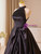 Black Satin Backless Halter Quinceanera Dress