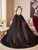 Black Satin Backless Halter Quinceanera Dress