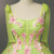 Green Tulle Straps Pink Appliques Quinceanera Dress