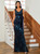 In Stock:Ship in 48 Hours Popular Blue Sequins V-neck Party Dress