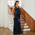 In Stock:Ship in 48 Hours Popular Blue Sequins V-neck Party Dress