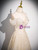 Champagne Tulle Sequins Off the Shoulder Prom Dress
