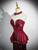 Sexy Burgundy Mermaid Sequins Prom Dress