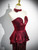 Sexy Burgundy Mermaid Sequins Prom Dress