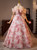 Pink Tulle Sequins Halter Prom Dress
