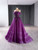 Purple Tulle Beading Sequins Off the Shoulder Prom Dress Purple Tulle Beading Sequins Off the Shoulder Prom Dress