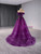 Purple Tulle Beading Sequins Off the Shoulder Prom Dress Purple Tulle Beading Sequins Off the Shoulder Prom Dress