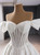 White Satin Lace See Through Top Off the Shoulder Wedding Dress