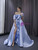 Blue Satin One Shoulder Sequins Prom Dress Blue Satin One Shoulder Sequins Prom Dress