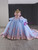 Blue Tulle Pink Appliques Prom Dress Blue Tulle Pink Appliques Prom Dress