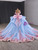 Blue Tulle Pink Appliques Prom Dress Blue Tulle Pink Appliques Prom Dress