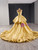 Fashion Gold Straps V-neck Prom Dress
