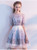 O-neck Knee-Length Homecoming Dresses With Sleeves Elegant