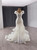 White Mermaid Tulle Off the Shoulder Pleats Bading Wedding Dress
