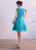 2017 Summar Sleeveless Blue Short Homecoming Dresses