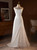 White Satin Straps Appliques Wedding Dress