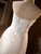 White Satin Straps Appliques Wedding Dress