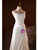 White Satin Straps Appliques Wedding Dress