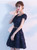 2017 New Arrival A-line Short Navy Blue Homecoming Dresses