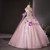 Pink Tulle Strapless Colorful Appliques Quinceanera Dress