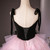Pink Tulle Tiers Velvet Flower Quinceanera Dress