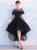 2017 New Elegant Black High Low Prom Dresses whit  Jacket