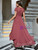 Brick-red Chiffon Hi Lo Bridesmaid Dress