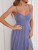 Tulle Spaghetti Straps Split Bridesmaid Dress