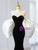 Black Velvet Mermaid Strapless Prom Dress