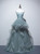 Green Tulle Spaghetti Straps Prom Dress