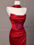 Burgundy Mermaid Satin Strapless Prom Dress