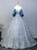 Sexy Blue Tulle Sequins Beading Quinceanera Dress