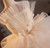Champagne Tulle Strapless Appliques Wedding Dress