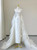 White Satin Tulle Strapless Beading Wedding Dress