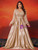 Plus Size Champagne Satin Lace Long Sleeve Prom Dress