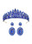 Royal Blue Crown Alloy Crystal Bridal Hair Accessories