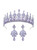 Light Purple Baroque Bride Crown Headdress Crystal Hair Accessories