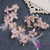 feather soft tiara bride head hair white flowers pink pearl crystal