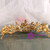 golden Tiara Baroque bride wedding dress handmade crystal crown