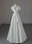 White Satin Spaghetti Straps Wedding Dress
