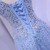 Blue Tulle V-neck Beading Sequins Prom Dress