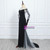 Black Mermaid Long Sleeve Beading Prom Dress